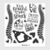 Chiropraktische Aufkleber, Chiropraktor, Laptop Aufkleber (Blatt)