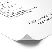 Chiropraktische Behandlung der Otitis Media Infekt Poster (Ecke)