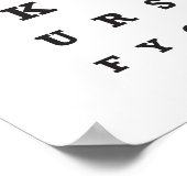 Chiropraktische Botschaft 1 Augendiagramm-Poster Poster (Ecke)