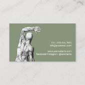 Chiropraktische Chiropraktikerin Rückenlehne Gewür Visitenkarte (Rückseite)