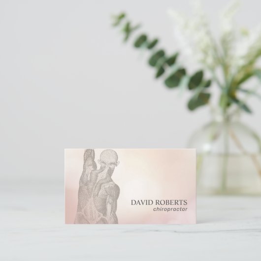 Chiropraktische Chiropraktor Massage Therapie Well Visitenkarte (Stehend Vorderseite)