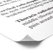 Chiropraktische Diagramm Poster (Ecke)