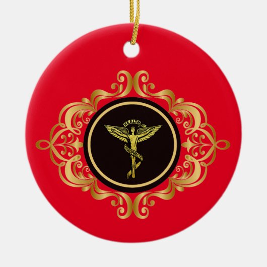 Chiropraktische Engel Medical Symbol Xmas Ornament (Vorne)