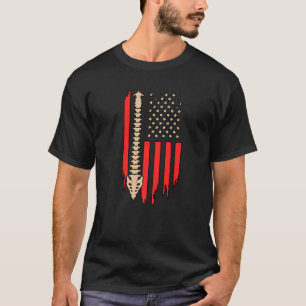 Chiropraktische Flagge der USA Chiropraktor Wirbel T-Shirt