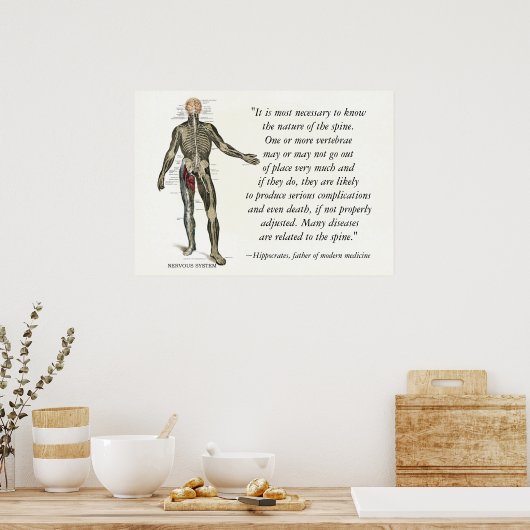 Chiropraktische Gesundheitstipps und Redewendungen Poster (Küche)