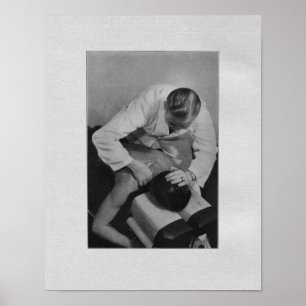 Chiropraktische Halswirbelsäulenanpassung Vintage- Poster