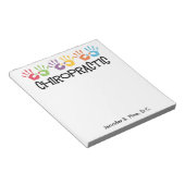 Chiropraktische Hände Personalisierter Notepad Notizblock (angewinkelt)