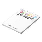 Chiropraktische Hände Personalisierter Notepad Notizblock (Rotiert)