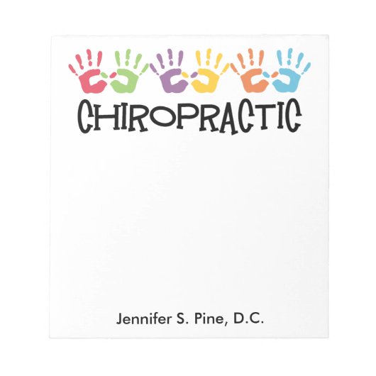 Chiropraktische Hände Personalisierter Notepad Notizblock (Vorderseite)