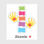 Chiropraktische Hände und Wirbelsäule Aufkleber (Blatt)