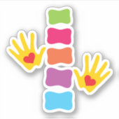 Chiropraktische Hände und Wirbelsäule Aufkleber (Vorderseite)