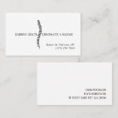 Chiropraktische Klinik Gesundheit & Wellness Visitenkarte (Vorne/Hinten)