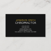 Chiropraktische Krankenversicherungskarte Visitenkarte (Rückseite)