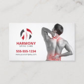 Chiropraktische Massagetherapie Chiropraktor Rot Visitenkarte (Vorderseite)