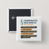 Chiropraktische Nebenwirkungen Funny Chiropractor Button (Vorne & Hinten)