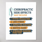 Chiropraktische Nebenwirkungen Funny Chiropractor Poster (Vorne)