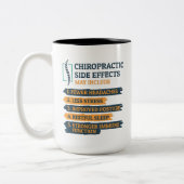 Chiropraktische Nebenwirkungen Funny Chiropraktor Zweifarbige Tasse (Links)