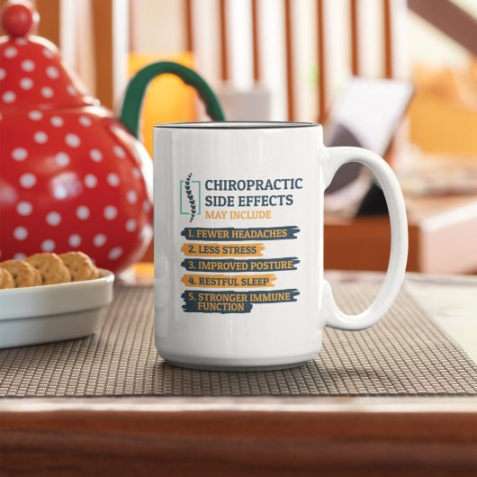 Chiropraktische Nebenwirkungen Funny Chiropraktor Zweifarbige Tasse