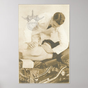 Chiropraktische Rückenmarksanpassung Vintag Poster