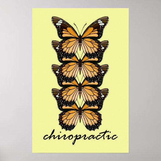 Chiropraktische Schmetterlinge Kleines Poster (Vorne)