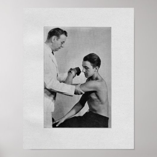 Chiropraktische Schulterprüfung Vintag Poster (Vorne)