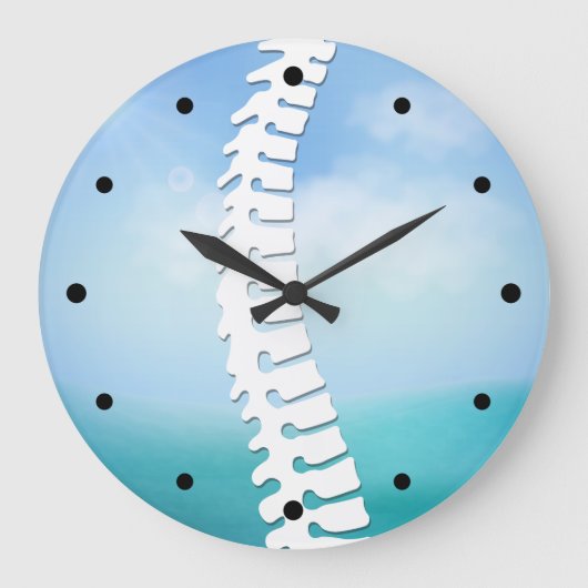 Chiropraktische seitliche Rückenmarksklemme Große Wanduhr (Vorderseite)