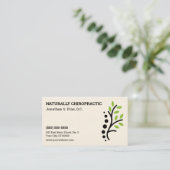 Chiropraktische Terminkarte für das Naturspine-Log (Stehend Vorderseite)