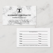 Chiropraktische Terminkarten aus Marmor Terminkarte (Vorne/Hinten)