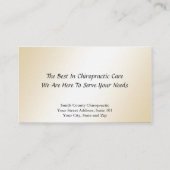 Chiropraktische Visitenkarte (Rückseite)