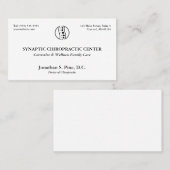 Chiropraktische Visitenkarte für herkömmliches Lay (Vorne/Hinten)