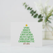 Chiropraktische Weihnachten, Chiropraktik Postkarte (Stehend Vorderseite)
