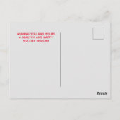 Chiropraktische Weihnachten, Chiropraktik Postkarte (Rückseite)