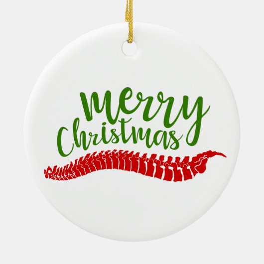 Chiropraktische Weihnachten, Chiropraktisches Gesc Keramik Ornament (Hinten)
