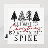 Chiropraktische Weihnachtskarte, Chiropraktikkarte Dankeskarte (Vorne/Hinten)