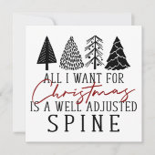 Chiropraktische Weihnachtskarte, Chiropraktikkarte Dankeskarte (Vorderseite)