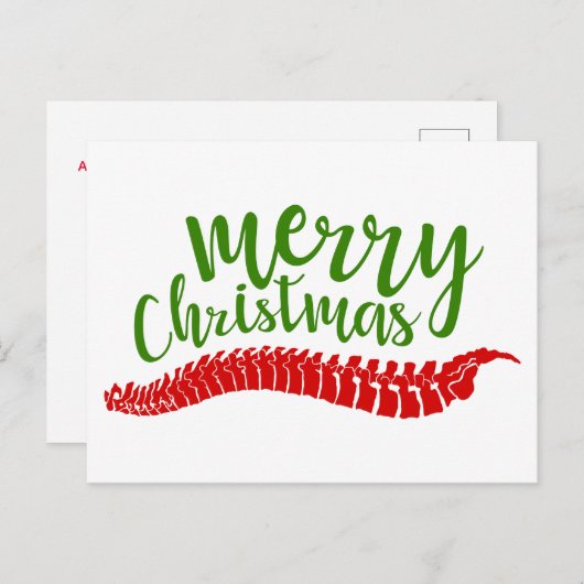 Chiropraktische Weihnachtskarten, Postkarte (Vorne/Hinten)