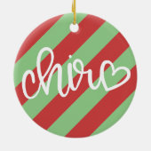 Chiropraktische Weihnachtsschmuck, Chiropraktik, Keramik Ornament (Hinten)