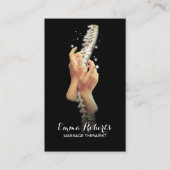 Chiropraktische Wirbelsäule und heilende Hände Chi Visitenkarte (Vorderseite)