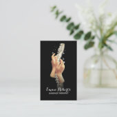 Chiropraktische Wirbelsäule und heilende Hände Chi Visitenkarte (Stehend Vorderseite)