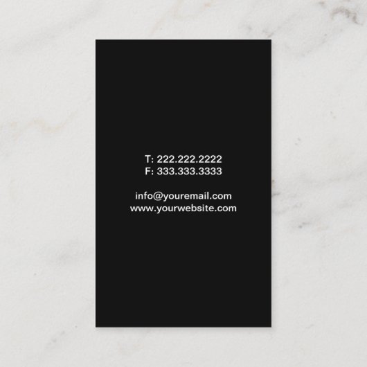 Chiropraktische Wirbelsäule und heilende Hände Chi Visitenkarte (Rückseite)