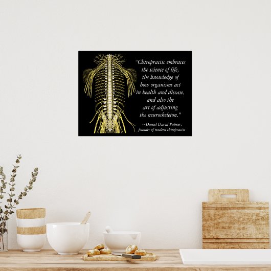 Chiropraktische Zitate und Redewendungen DD Palmer Poster (Küche)