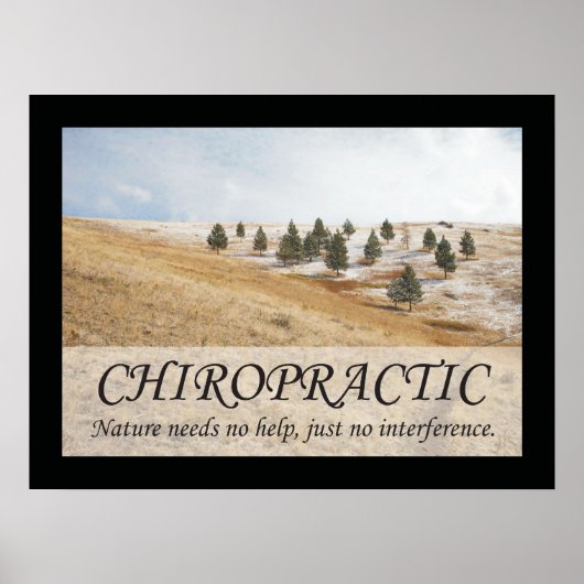 Chiropraktische Zitate und Redewendungen Natur Poster (Vorne)