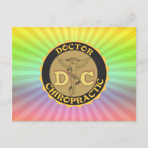 CHIROPRAKTISCHER CADUCEUS DES LOGO-ARZTS POSTKARTE