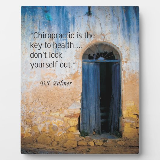 Chiropraktischer Schlüssel zum Gesundheitszustand Fotoplatte (Vorderseite)