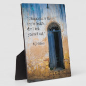 Chiropraktischer Schlüssel zum Gesundheitszustand Fotoplatte (Seite)