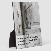 Chiropraktischer Schlüssel zum Gesundheitszustand Fotoplatte (Seite)