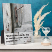 Chiropraktischer Schlüssel zum Gesundheitszustand Fotoplatte (Seite)