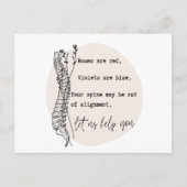 Chiropraktischer Valentinstag, Chiropraktik, Chiro Postkarte (Vorderseite)