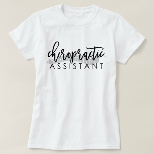 Chiropraktisches Assistenzskript mit Wirbelsäule-T T-Shirt (Design vorne)