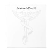 Chiropraktisches Emblem Personalisiert Notepad Notizblock (Vorderseite)